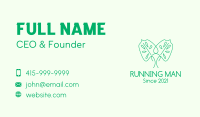 Green Minimalist Leaf Business Card Image Preview