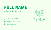 Green Minimalist Leaf Business Card Image Preview