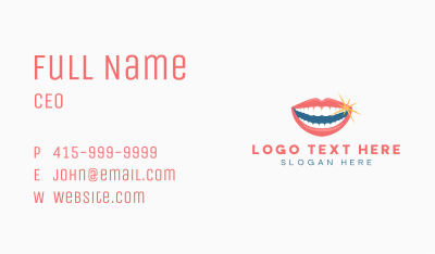 Dental Teeth Smile  Business Card Image Preview