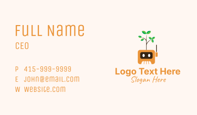 Robot Plant Business Card Image Preview