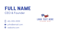 Wavy American Flag Business Card Design
