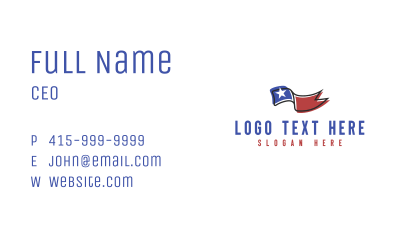 Wavy American Flag Business Card Image Preview