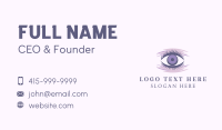 Purple Eyelash Extension Business Card Design