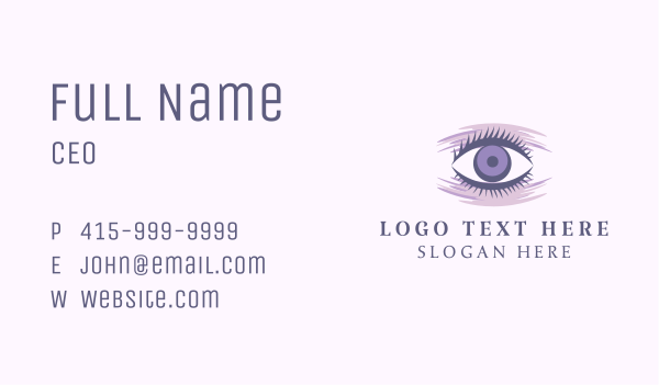 Purple Eyelash Extension Business Card Design Image Preview
