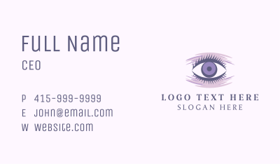 Purple Eyelash Extension Business Card Image Preview