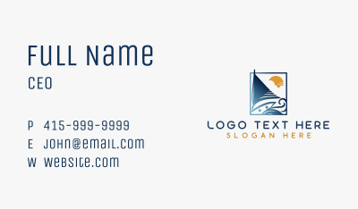 Yacht Sail Boat Business Card Image Preview