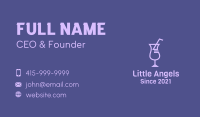 Purple Cocktail Drink Business Card Image Preview