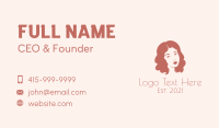 Beauty Woman Hairdresser Business Card Design