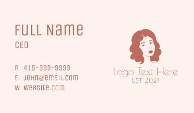 Beauty Woman Hairdresser Business Card Image Preview