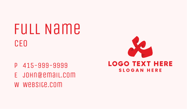 Red Letter X Business Card Design Image Preview