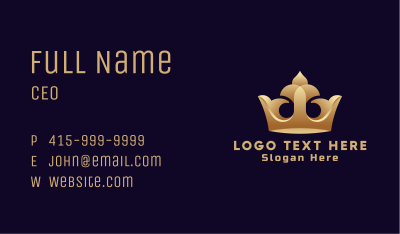 Golden Imperial Crown Business Card Image Preview