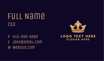 Golden Imperial Crown Business Card Image Preview