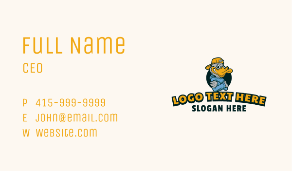 Hip Hop Duck Clothing Business Card Design Image Preview