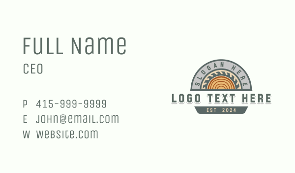 Saw Woodwork Artisan Business Card Design Image Preview