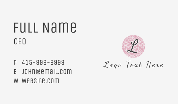 Feminine Elegant Letter Business Card Design Image Preview