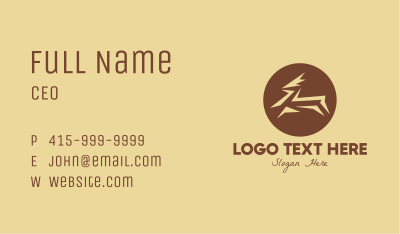 Brown Gazelle Business Card Image Preview