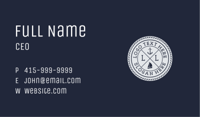 Modern Marine Sailboat  Business Card Image Preview