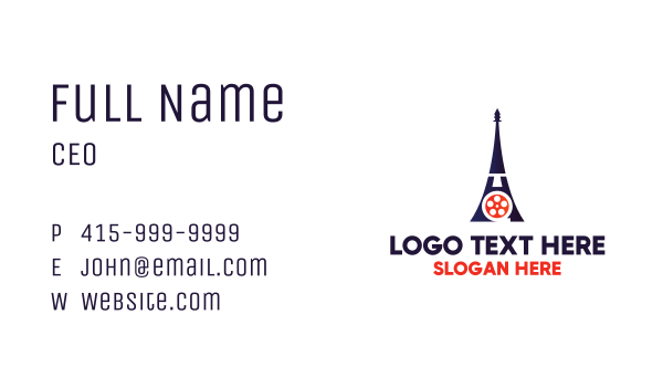 Eiffel Tower Paris Reel Business Card Design Image Preview