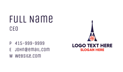 Eiffel Tower Paris Reel Business Card