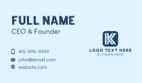 Letter K Circuits Business Card Design