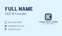 Letter K Circuits Business Card Image Preview