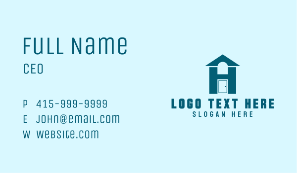 Residential Housing Letter H Business Card Design Image Preview