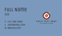 Pixelated Bullseye Game Business Card Image Preview