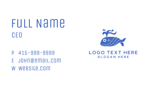Blue Whale Gaming Business Card Design Image Preview