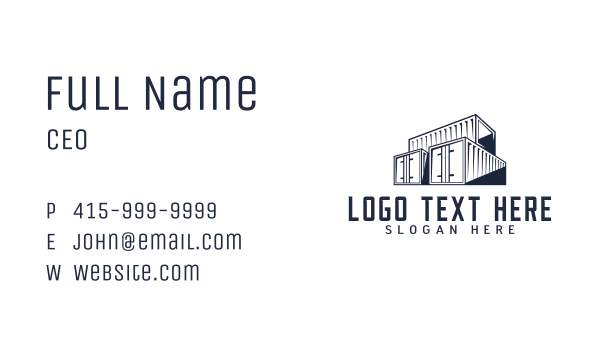 Storage Cargo Container  Business Card Design Image Preview