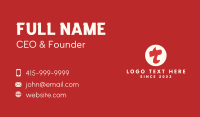 Red Flame Letter T Business Card Image Preview