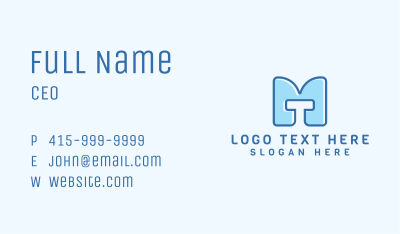 Blue M & T Business Card Image Preview