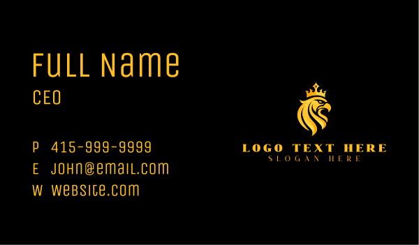 Eagle Crown Law Firm Business Card Design Image Preview