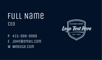 Athletic Badge Wordmark Business Card Image Preview