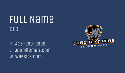 Rhinoceros Horn Gaming Business Card Image Preview