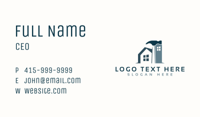 Construction Hammer House Business Card Image Preview