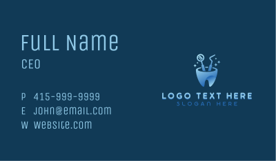 Dental Tools Clinic Business Card Image Preview