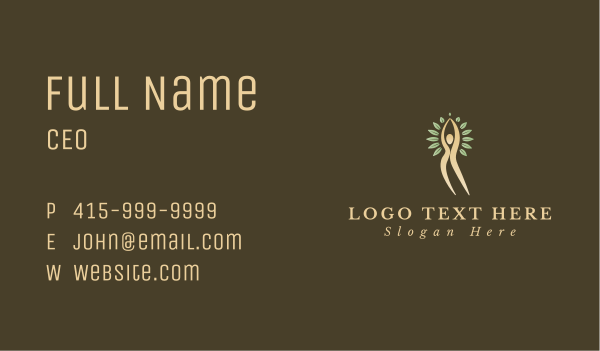 Yoga Human Plant Business Card Design Image Preview