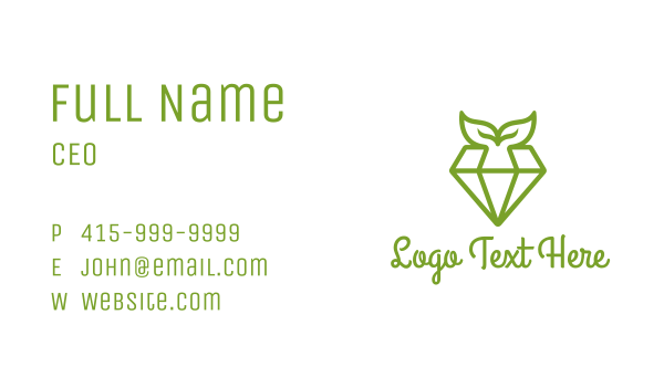 Organic Diamond Business Card Design Image Preview