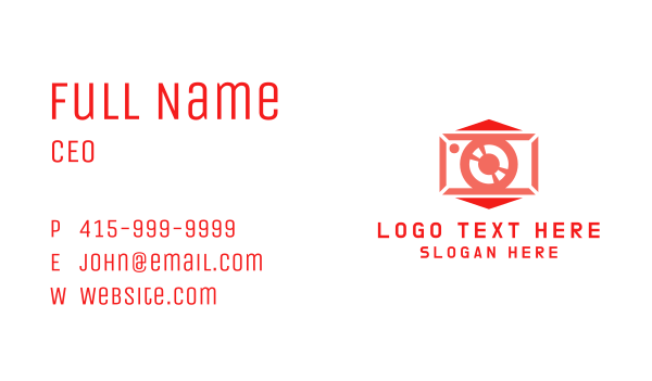 Camera Lens Photography Business Card Design Image Preview