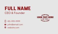 Western Masculine Wordmark Business Card Image Preview