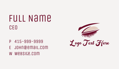 Lady Beauty Eyelash Business Card Image Preview