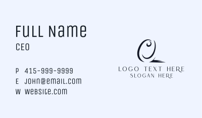 Stylish Glam Cursive Business Card Image Preview
