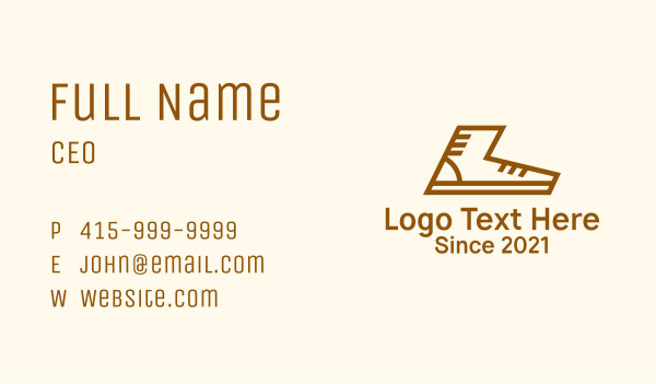 Brown Sneaker Outline Business Card Design Image Preview