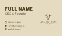 Minimalist Stag Deer Antlers Business Card Design