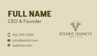 Minimalist Stag Deer Antlers Business Card Image Preview