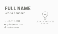 Gray Light Bulb Business Card Image Preview