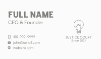 Gray Light Bulb Business Card Design