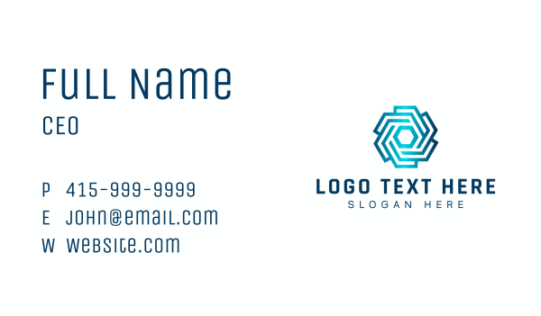 Digital Geometric Professional Business Card Design Image Preview
