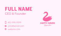 Pink Swan Brushtstroke Business Card Image Preview