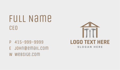 House Construction Tools Business Card Image Preview